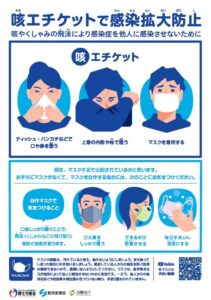 咳エチケットで感染拡大防止